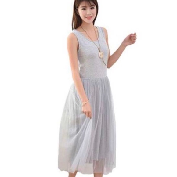 HOST PICK💙Cotton Tulle Layering Dress NAVY - Picture 5 of 8